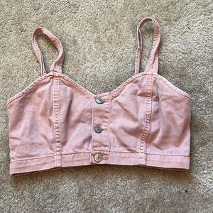 American Eagle button up crop